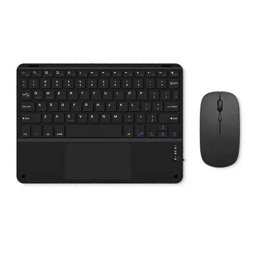Clavier Bluetooth tactile avec souris pour PC, tablette, jeu, clavier sans fil, noir