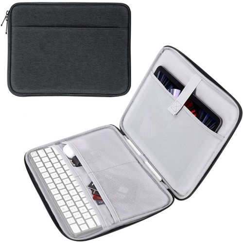 Tianyi-Housse Tablette 9-11 Pouces Compatible Avec Pad Air M2 2024, Ipad Pro 11 M4 2024, Ipad Air 5/4/3/2/1, Ipad 10/9/8/7 Gén 10,2, Galaxy Tab S9 11"" 2023, Sacoche Avec Multi-Fentes, Noir & Gris