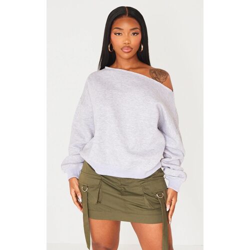 Shape Sweat Ample En Sweat Gris Chiné À Ourlet Élimé, Gris Chiné