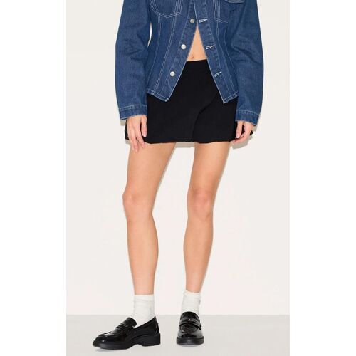 Jupe Bouffante Tissée Stretch Noire, Noir