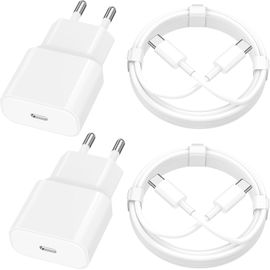 [Certifié Apple Mfi] Chargeur Iphone 17, 4Pack 20W Usb-C Secteur Adaptateurs Chargeur Mural Type-C Charge Rapide Avec Câble Type-C De 2M Pour Iphone 17/17 Air/17 Pro/17 Pro Max/16 Pro/15/Ipad