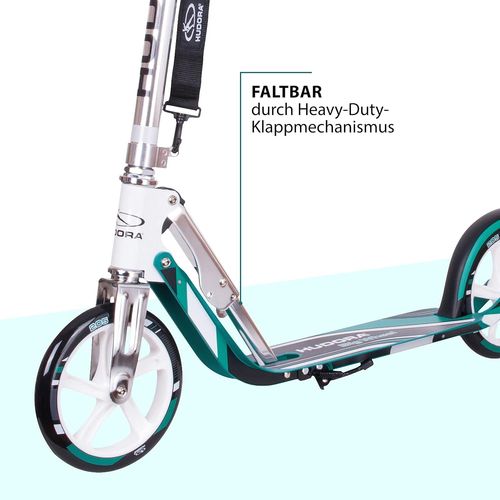 Asfasfq-Bigwheel 205 Scooter - Trottinette Stable En Aluminium - Trottinette De Ville Ajustable En Hauteur & Pliable Avec Béquille - Trottinette Sportive Pour Enfants & Adultes Jusqu'à 100kg