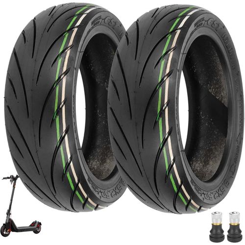Lot De 2 Pneus De Rechange 9,5x2,50 Pour Scooter Électrique Niu Kqi3 Sports/Pro/Max Cst 9,5"",Sans Chambre À Air,Roues De Rechange Avant/Arrière,Avec Valve (Tubelessx2)