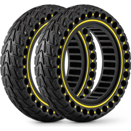 2pcs Pneu 60/70-6.5 Trottinette Electrique,Améliorez Votre Conduite Avec Roues 10x2.5 Tubless,Pneu Plein Tout-Terrain 10x2.50-6.5 Compatible Avec Ninebot G30/G30d/G30lp/G30d/Max G30/G30 Ii