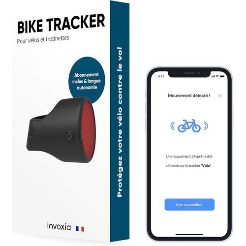 SUBZONAL-Bike Tracker - Traceur GPS Antivol Vélo - Réflecteur avec Alertes en Temps Réel - Abonnement 3 ans Inclus - Jusqu¿à 3 Mois d'Autonomie - Discret et Léger - Étanche
