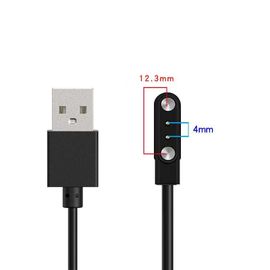 Adaptateur De Chargeur De Station D'accueil Pour Montre Connectée,2 Broches,4 Broches,Câble De Charge Usb Pour Adultes/Enfants,Accessoires De Fil De Charge D'alimentation.4mm-12.3mm.