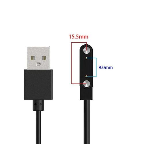 Adaptateur De Chargeur De Station D'accueil Pour Montre Connectée,2 Broches,4 Broches,Câble De Charge Usb Pour Adultes/Enfants,Accessoires De Fil De Charge D'alimentation.9mm-15.5mm.