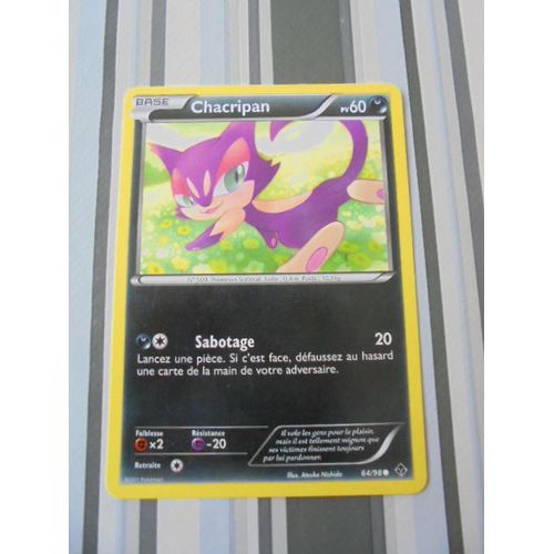 Carte Pokemon-Chacripan (64/98) - Pokemon Noir Et Blanc Pouvoirs Emergents