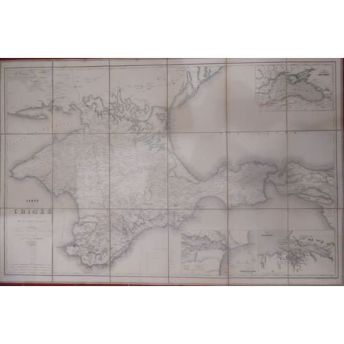 Carte De La Crimee - 1854 - Pierre Tardieu - Éditée Par Ernest Bourdin - Paris - 58,5 Cm X 86 Cm.