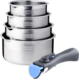 - Batterie De Cuisine Inox 5 Pcs - Am7457 Avec Manche Amovible