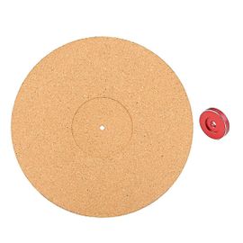Tapis de platine en liège antidérapant et antistatique pour disque vinyle LP 12 pouces avec 45