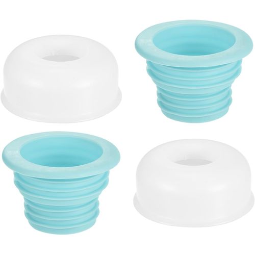 SJZG-Lot De 2 Bouchons De Tuyau De Vidange De Machine À Laver, Anti-Odeur, En Silicone Avec Couvercle Décoratif Pour Toilettes, Cuisine, Machine À Laver, Vert (40 À 50 Mm)