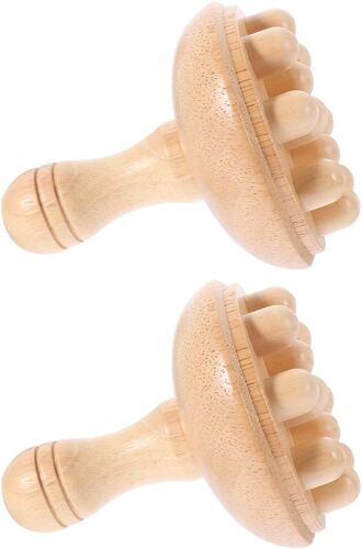 Sjzg-2pièces Peigne À Masser De Peigne Arrondi Pour Massage Du Chevelu Outil De Soin Naturel Pour Cheveux Et Relaxation