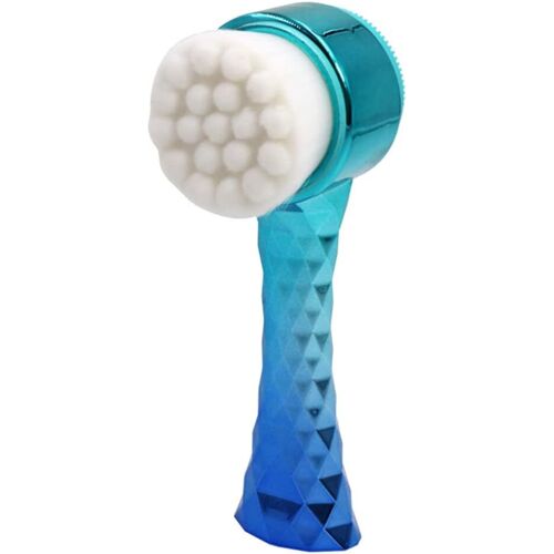 Sjzg-2pièces Brosse De Nettoyage Visage Électrique À Double Tête Accessoire De Soins Peau Portable Bleu Dégradé Outil De Massage Facial