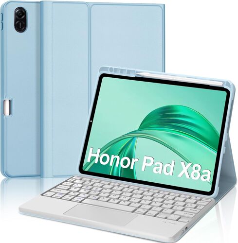 Clavier pour Honor Pad X8a 11 Pouces - Clavier rétro-éclairé Français AZERTY avec Multi-Touch, Coque Clavier pour Honor Pad X8a 11 Pouces, Ciel Bleu