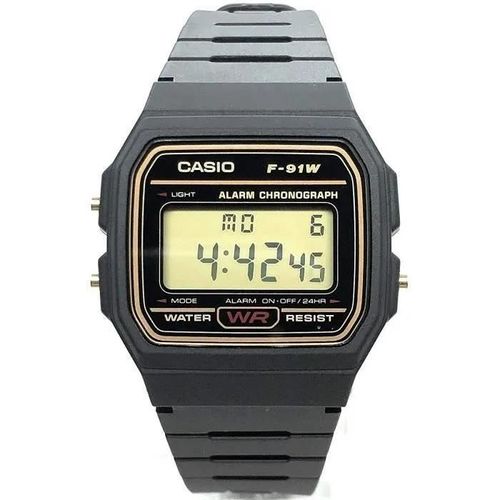 Casio Digital Watch with Black Resin Strap (F91WG-9QDF) 216