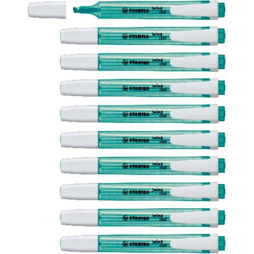 Swing Cool - Surligneur - Lot X 10 Surligneurs Fluo - Turquoise