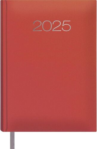 Agenda 2025 Portugais - Jour Par Page, A5 (14x20 Cm), 12 Mois De Janvier À Décembre, Couverture Rigide, Planificateur Annuel, Fournitures De Bureau - Estoril Rouge
