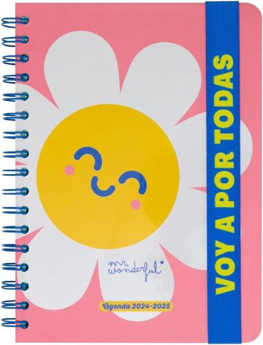 Wonder Agenda Scolaire Hebdomadaire 2024-25 Avec 8 Feuilles D'autocollants