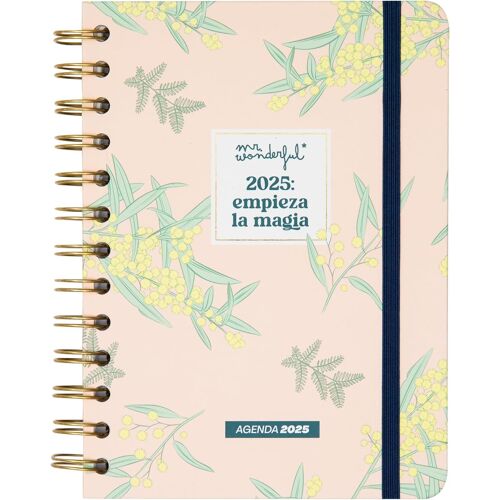 Petit Agenda Semainier 2025 Avec 8 Feuilles D'autocollants Et Phrases Quotidiennes Motivantes