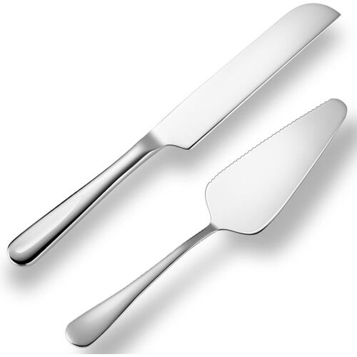 Kalanka-Ensemble De Couteau Et Serveur De Gâteau De Mariage, Ensemble De Découpe De Gâteau En Acier Inoxydable Pour Le Mariage Comprennent Un Coupe-Gâteau Et Un Serveur