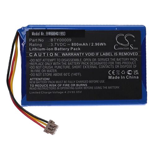 vhbw Batterie remplacement pour Ingenico BTY00009, FPS16020002419 pour lecteur de carte, NFC Smart Card Reader (800mAh, 3,7V, Li-ion)