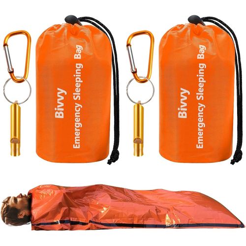 Teppc-Sacs De Couchage D'urgence Sac De Survie Pour Bivouac, Poncho De Pluie D'urgence Rescue Poncho, Stockage De La Chaleur Protection Contre Le Froid Couverture De Premiers Secours Étanche