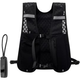 Sept-Sac À Dos D'hydratation, Réglable Sac À Dos Gilet Trail Avec Sifflet Léger Et Respirant Réfléchissant Gilet Course A Pied Femme Homme Pour Marathon
