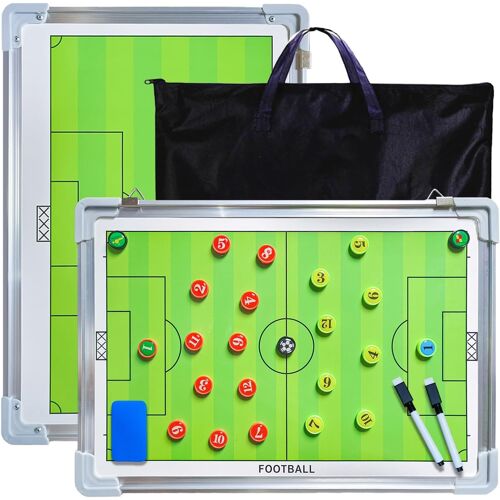 Acdsgd-Tableau Tactique Football, Entraîneur De Football Tableau Magnétique Stratégie De D'entraînement Portable Pour Entraîner De Football Compétition (Taille: 53cm X 31cm)