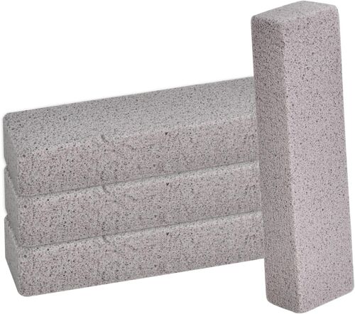 KALANKA-4 Pièces Pierre de Nettoyage Réutilisable Blocs Briques de Nettoyage pour Toilettes Solides Toilettes Propres à la Pierre Ponce pour Gril, Cuisine, Four, Douche, évier de Salle de Bain