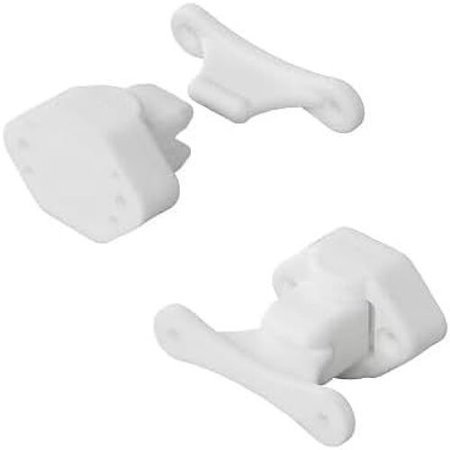 Lot De 2 Arrêts De Porte Pour Caravane, Blanc, Support De Porte, Trappe De Service, Porte De Camping-Car, Loquet De Porte (2 Pièces)