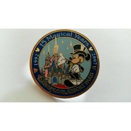 Rare Pins Disney Disneyland Paris : Logo Mickey Château 15th Anniversaire Du Parc