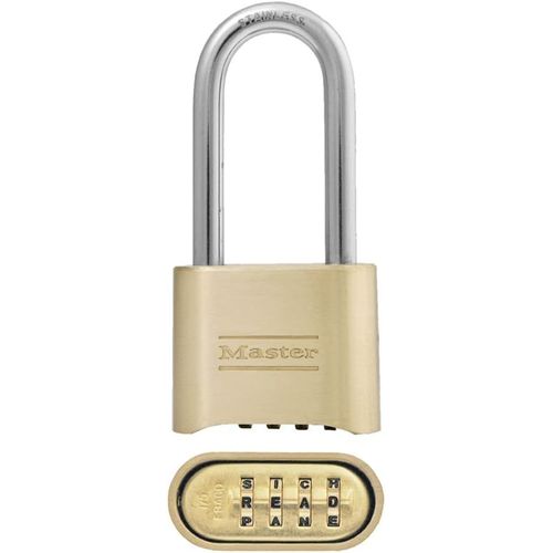 175Dlhwd Serrure À Combinaison, Laiton, Manille De 6,3 Cm