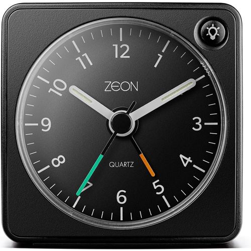 Réveil De Voyage Analogique Avec Fonction De Rétroéclairage Et De Rappel D'Alarme, Réveil Silencieux à Pile, En Noir, Ce4549