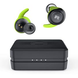 - Champion Airlinks - Écouteurs Sans Fil - Oreillettes Bluetooth Intra-Auriculaires - Réducteurs De Bruit - Résistent À L'Eau - Batterie 2600 Mah - Jusqu'À 100 Heures D'Autonomie - Noir