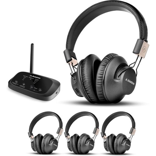 Quartet 2 - Système De Casque De Groupe Sans Fil Compatible Bluetooth Pour Tv, Église, Silencieuse, Faible Latence Et Voix Claires - Connectez Plusieurs Écouteurs À Un Téléphone, Pc, Tv