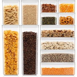 Lot De 12 Bocaux De Conservation Avec Couvercles Canteen ¿ Sans Bpa & Passe Au Lave-Vaisselle ¿ Contenants Alimentaires Empilables Et Transparents