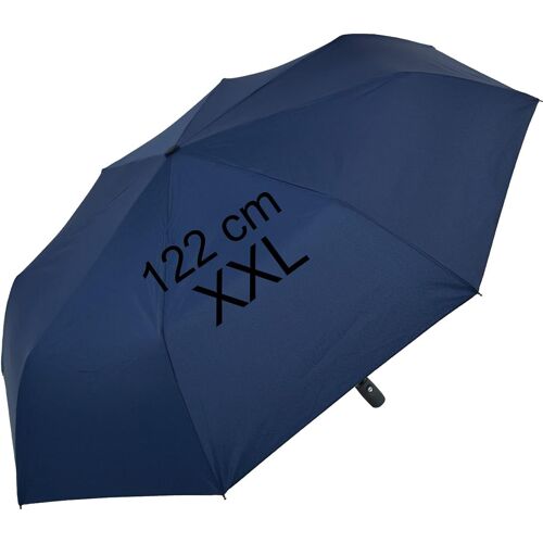 Parapluie De Poche Xxl Avec Ouverture Et Fermeture Automatique ¿ Full Class ¿ Grande Toile De 122 Cm, Bleu Insignia, 122 Cm, Parapluie De Poche Automatique