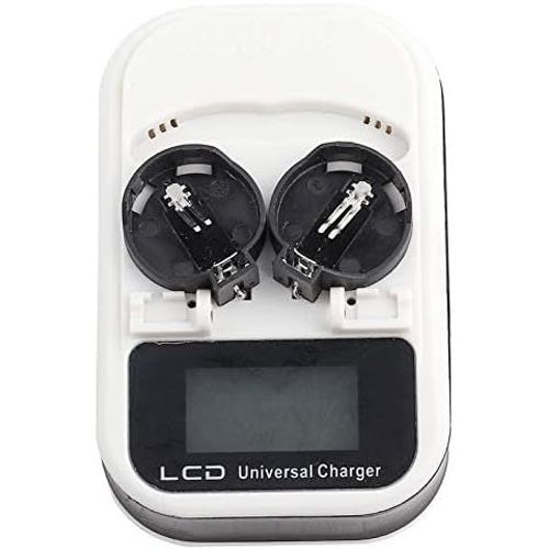 Chargeur Batterie Lithium Bouton Rechargeable, Écran Lcd Ac100 240V Large Entrée Tension Rechargeable Pile Ion Sortie Nombre Remplacement Clé Montre Baies Automatique Charge Rapide Compatible