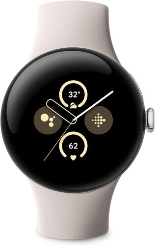 Pixel Watch 2 \ Boîtier En Aluminium Argent Poli \ Bracelet Sport Porcelaine \ Lte