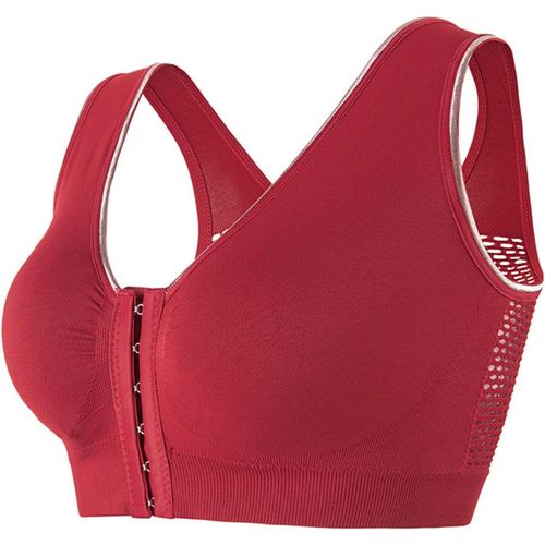 Soutien-Gorge De Sport À Fermeture Avant Pour Femme - Respirant - Couverture Complète Sans Armatures - Soutien-Gorge De Yoga Avec Soutien