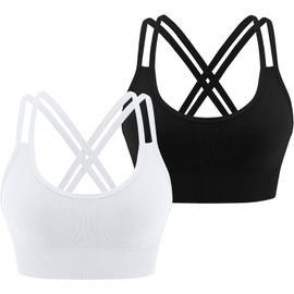 Slep-Soutien Gorge Sport Femme Brassiere Femme Sans Armature Brassiere Da Sport Brassiere Sport Femme Rembourree Femme Pour Sport Fitness Jogging Yoga S-Xl