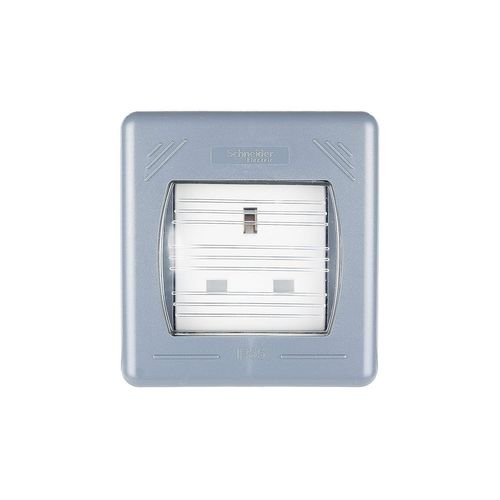 Prise De Courant Extérieure Unique Sans Interrupteur, Certifiée Ip55, 13 A, Gwp3050, Gris