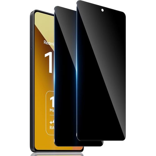 Cauc-Pour Xiaomi Redmi Note 13 4g / 5g Verre Trempé Anti Espion, 2 Pièces 9h Dureté Privacy Film De Protection Écran, Efficace Contre Les Anti-Rayures Sans Bulles Anti-Spy Vitre Protecteur - Noir