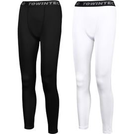 Kalanka-Garçons Pantalons De Compression Enfants Leggings Collants Jeunes Sports Sous-Vêtements Sous-Couche De Compression Athlétique Respirant Culottes Pour Soccer Hockey Basket-Ball Football