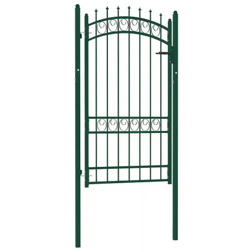 Prolenta Premium - Portail De Clôture Avec Pointes Acier 100x175 Cm Vert