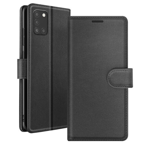 Étui Portefeuille pour Samsung A31 Support et Languette Magnétique Zanaé Noir