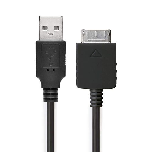 KALANKA-Câble USB lecteur mp3 data et charge 1A de 1m compatible avec Sony Walkman NW-A55L NWZ-ZX2, NWZ-A15, A10, NWZ-A816, A818 Walkman Connector vers USB A 2.0 noir Fil en PVC données