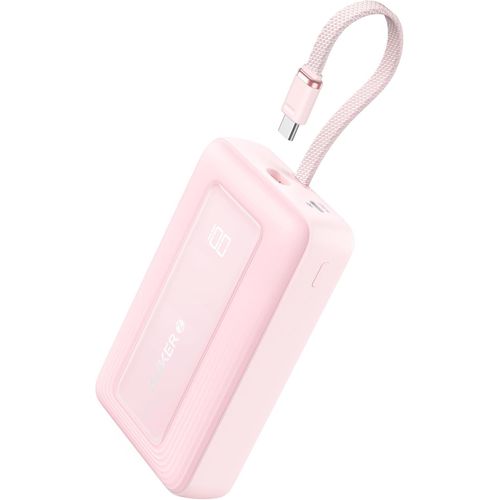 Jgd-Zolo Batterie Externe Haute Vitesse 20000mah 30w, Câble Usb-C Intégré, 1 Port Usb-C & A, Pour Iphone 16/16 Pro/16 Pro Max/16 Plus, Macbook, Galaxy, Et Autres