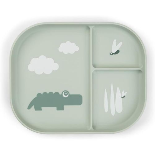 Kalanka-Foodie Assiette Pour Enfant Et Bébé, Avec Compartiments, Antidérapante, Sans Bpa, 100% Polypropylène De Qualité Alimentaire, 22 X 18 X 2 Cm